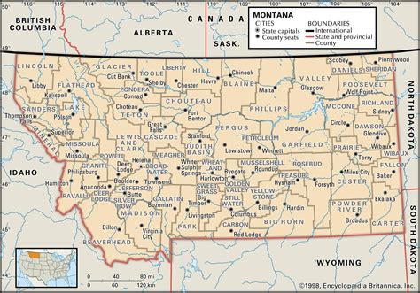 Printable Montana County Map